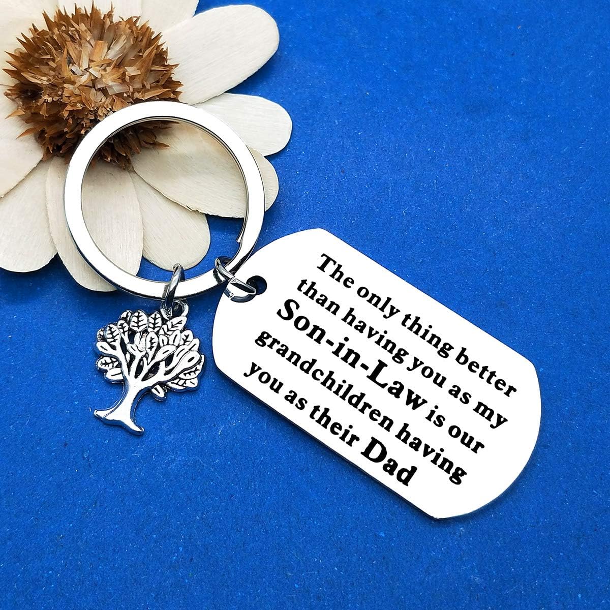 Son-in-Law Gift Son in Law Keychain The Only Thing Better Than Having You As Son-in-Law is Our Grandchildren Having You As Dad Christmas Birthday Wedding Gift Son in Law Keyring Gift - Image 3