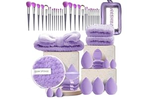 47PCS Makeup Brush Set, Makeup Kit, Foundation Powder Concealers Eyeshadow Blush Makeup Brushes Make up Brushes Kit, Black