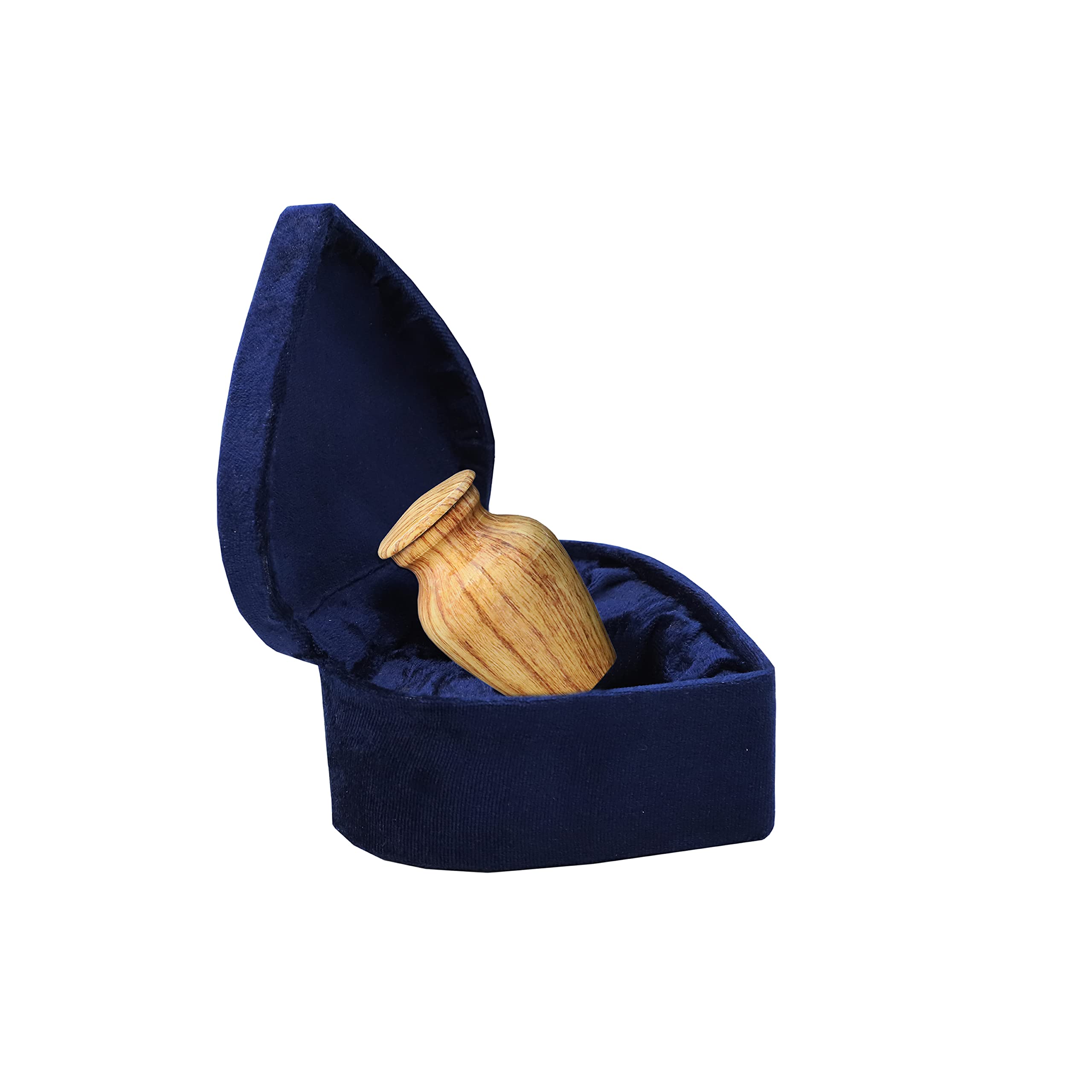 HLC URN Keepsake - Mini Urn for Human Ashes - Velvet Heart Box Bag (3 cu.in)
