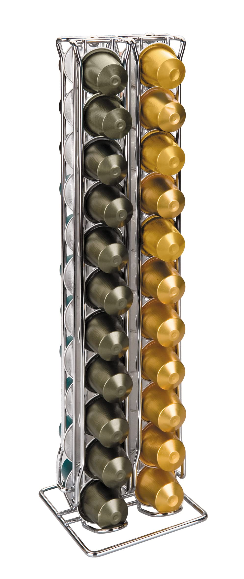 IBILI Nespresso Coffee Capsule Dispenser, 44 Capsules, Chrome-plated Steel