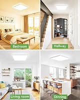 zemty 24W LED Ceiling Light 2400LM IP44 3000K 4000K 6500K Square view 7