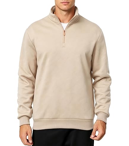 Chaps Sports Men's 1/4 Zip Fleece Pullover (Small, Black) at