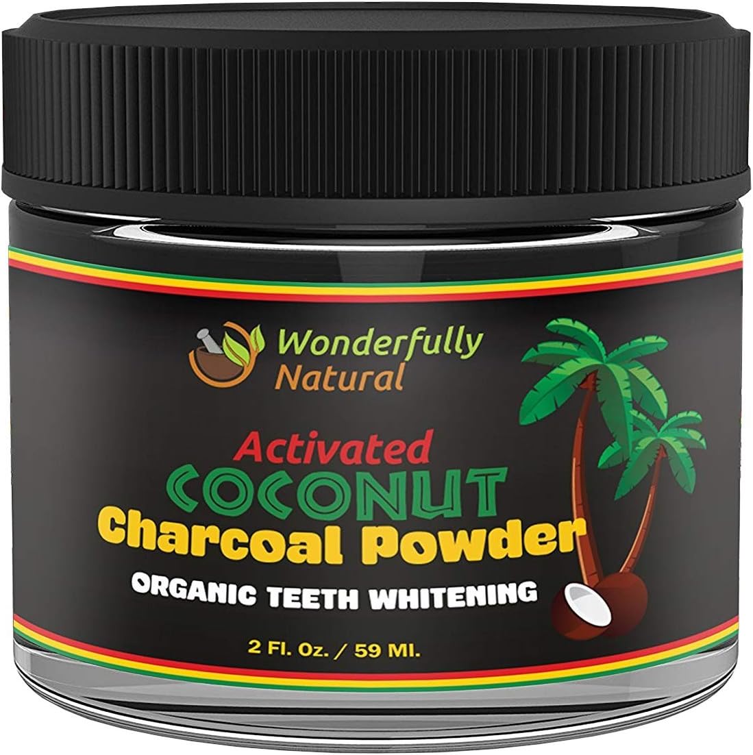 Wonderfully Natural Organic Charcoal powder - Teeth Whitening - 2 OZ