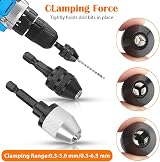 EEEKit Keyless Drill Chuck Conversion Tool 2Pcs 1/4 Hex Shank Adapters view 4