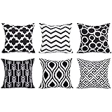 Confezione Da 2 Federe Cuscino 60x60 Cm In Cotone | Design Brush Art Blu Navy | Ideale Per Salotto E Camera - Foto 14