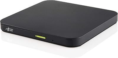 LG Hitachi-LG GP96 External DVD Drive Ultra Slim Portable USB 2.0 8x Write Black