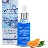 Copper Peptide Hair Serum with Copper Tripeptide-1 &amp; AHK-Cu, Citrus, 1 oz | Dual Copper Peptides with Licorice Root, Niacinamide, Ginseng &amp; Keratin
