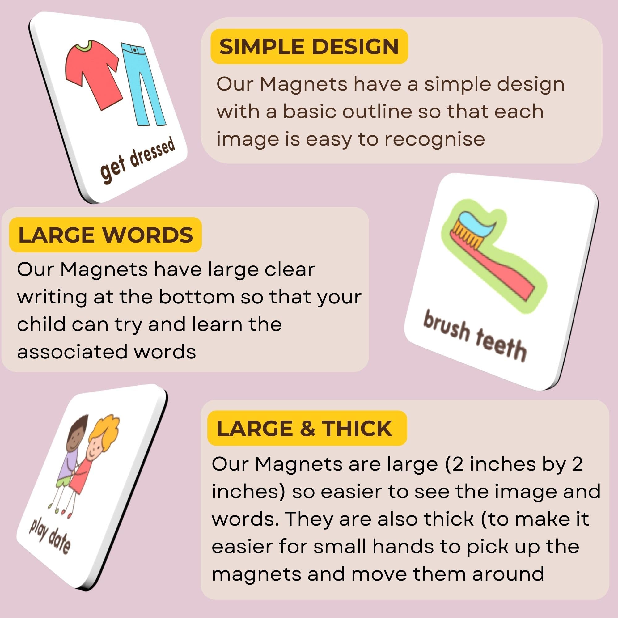 Mua Look Lola Magnetic Daily Visual Schedule for Kids at Home - Create ...