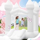 FBSPORT White Inflatable Bounce House Castle Slide Ball Pit Trampoline Blower view 4