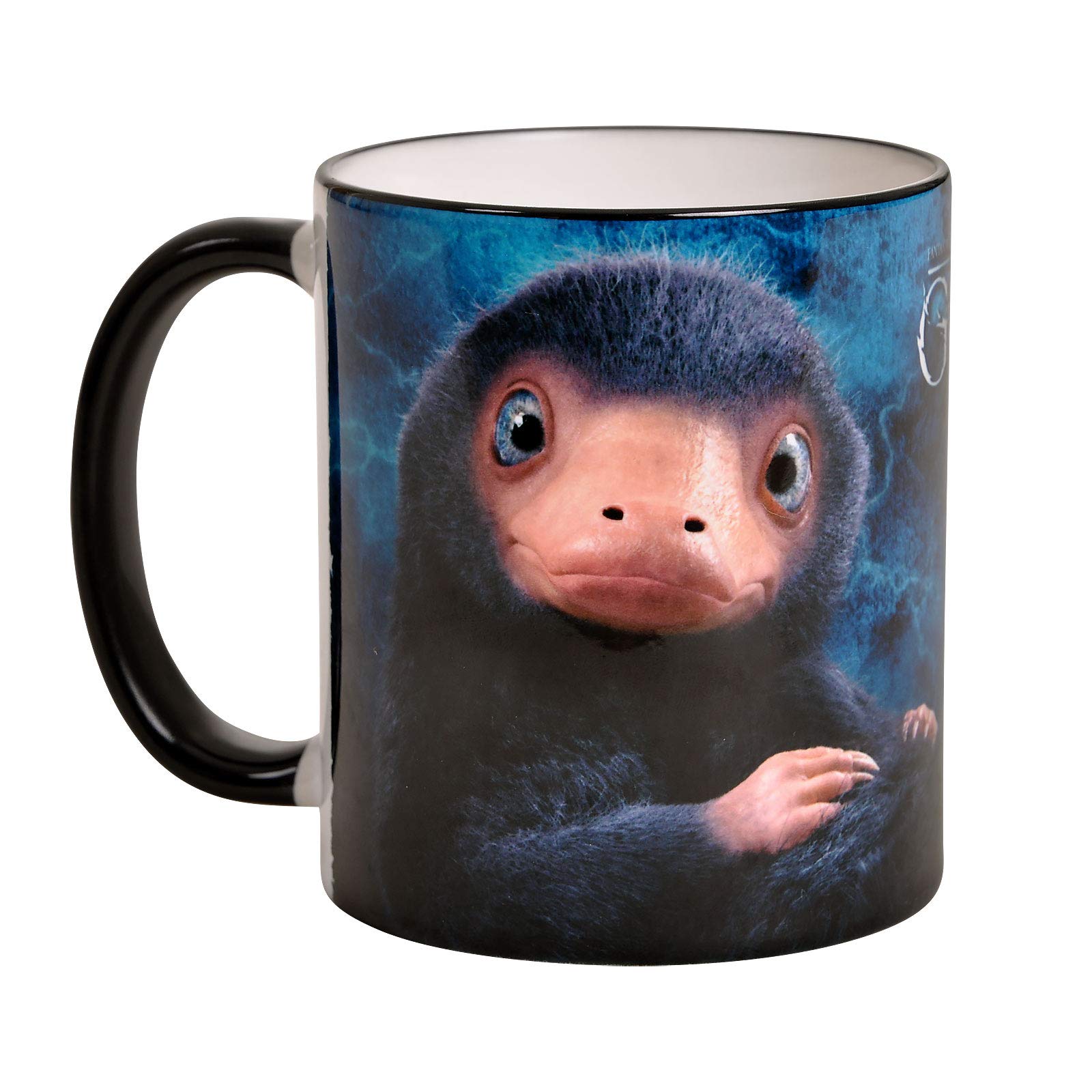 Elbenwald Fantastic Animals Cup Baby Nifler Motif Round Tumper Ceramic 320ml Blue