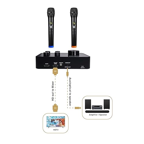 Sound Town 16 Channels Wireless Microphone Karaoke Mixer System