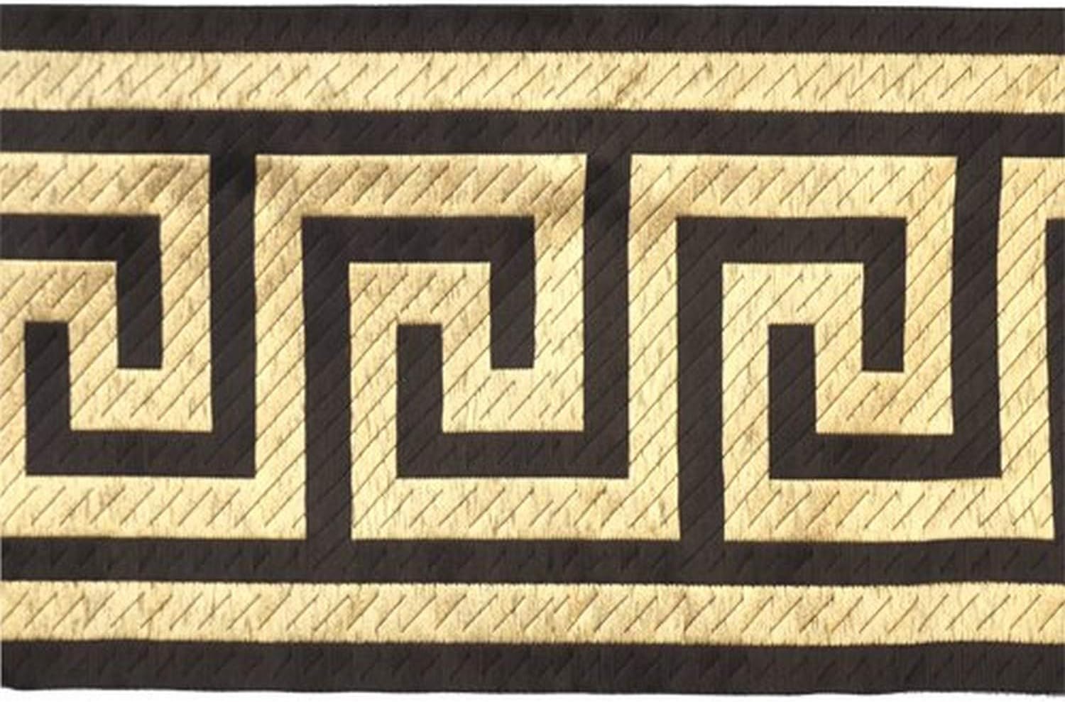 Belagio Enterprises 6-inch Greek Key Woven Tape Trim 10 Yards, Chocolate