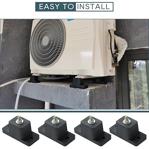 mini split anti vibration pads Mounting Rubber Pads Bracket, Anti-Vibration Mini Split Stand Brackets for  Outdoor Air Conditioner Condenser HVAC - Bed Bath & Beyond