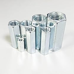 Evecad 50 Packs 1/4''-20 Coarse Coupling Nuts, Hex