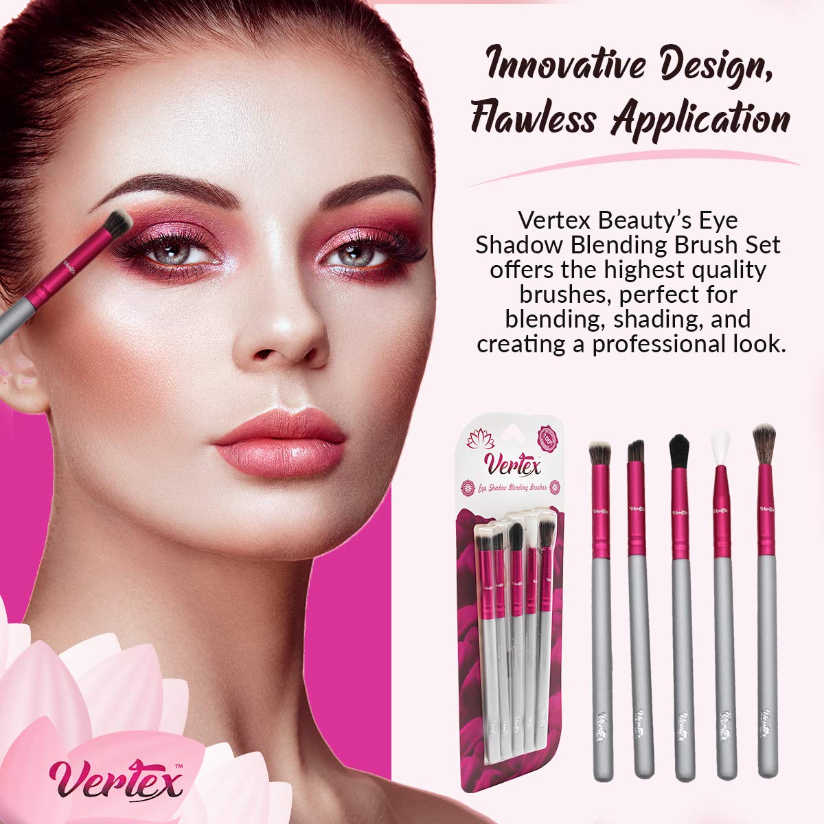 Makeup Eye Shadow Blending Brush Cut Crease Brush Set Pro Shader For Smooth Soft Finishes Tapered Brushes Soft Blender Expert Eyeshadow Shading Effortlessly Blend & Shade Cream Powder Highlighter: Beauty