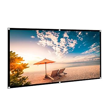 HiCool - Pantalla de proyector Plegable de 100 Pulgadas (16:9 HD ...