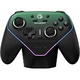 GameSir Super Nova Wireless Gaming Controller for PC/Switch/iOS/Android, Hall Effect Stick &amp; Trigger, RGB Lighting, Swappable ABXY, Detachable Faceplate, 1000mAh with Charging Dock - Green