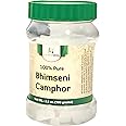 ANCIENT VEDA 100% Pure Natural Bhimseni Camphor Tablet | Aromatherapy Camphor | Refreshing Fragrance, Enhancing Concentrations | Tablet for Puja, Alcanfor Tablets, Kapoor for Pooja - (100 Grams)