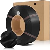 COMTREE Bamboo PETG Basic Refill Filament 1.75mm 1 KG (2.2lbs) with RFID for Bambu Lab A1/X1/P1 Series 3D Printers,Strong Toughness,Outdoor Use,3D Printing Filament,No Spool, +/- 0.03mm (Black 30105)