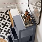 VASAGLE Bathroom Floor Cabinet Freestanding with 2 Drawers Slate Grey BBC042G01 view 5