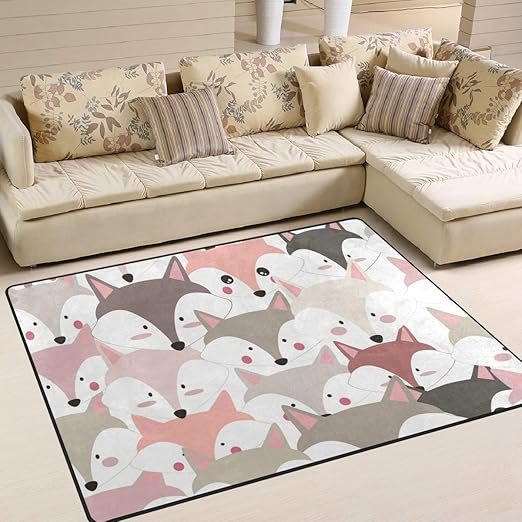 JSTEL INGBAGS Super weicher, moderner niedlicher Baby-Teppich, Wohnzimmerteppich, Schlafzimmer-Teppich für Kinder, Spielteppi