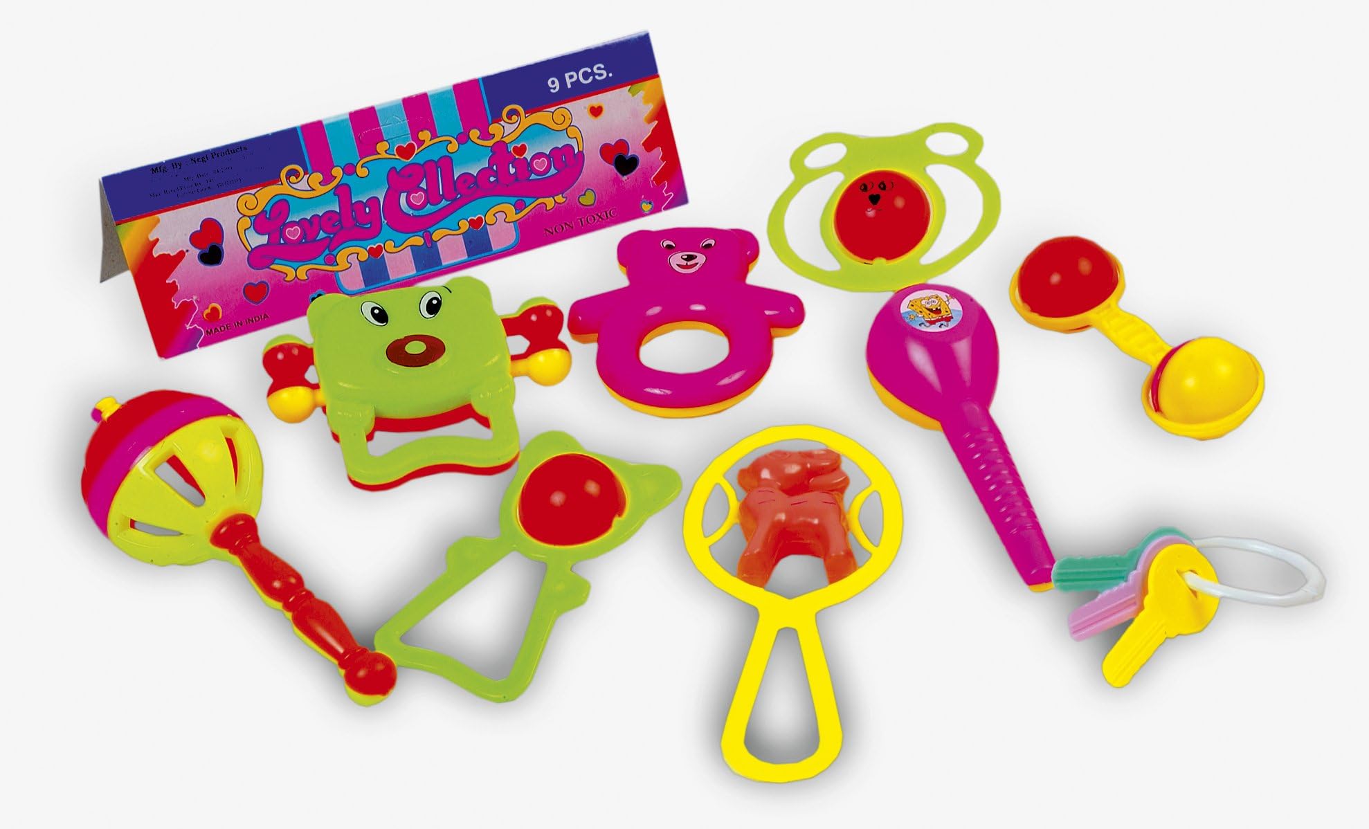 Negi 9 PCS Lovely Collection Rattle Toys