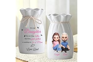 to My Daughter Ceramic Flower Vase, The Only Thing Better Than Being Your Father, Custom Name Mothers Day Vase, Mothers Day B