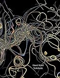 Giant-Sized Notebook: Black Abstract Design, 600