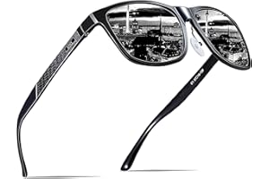 ATTCL Polarized Sunglasses for Men Driving: UV400 Protection Lightweight AL-MG Frame Fashion Square Sun glasses Travel Hiking