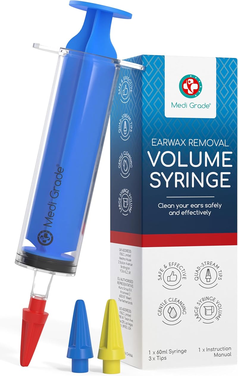 Medi Grade Ear Syringe Kit 60ml Ear Wax Removal Irrigation System