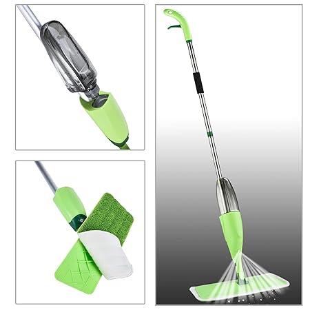 Houskipper Professional Spray Mop with Best 360 Degree Easy Floor Cleaning for Home, Wet & Dry