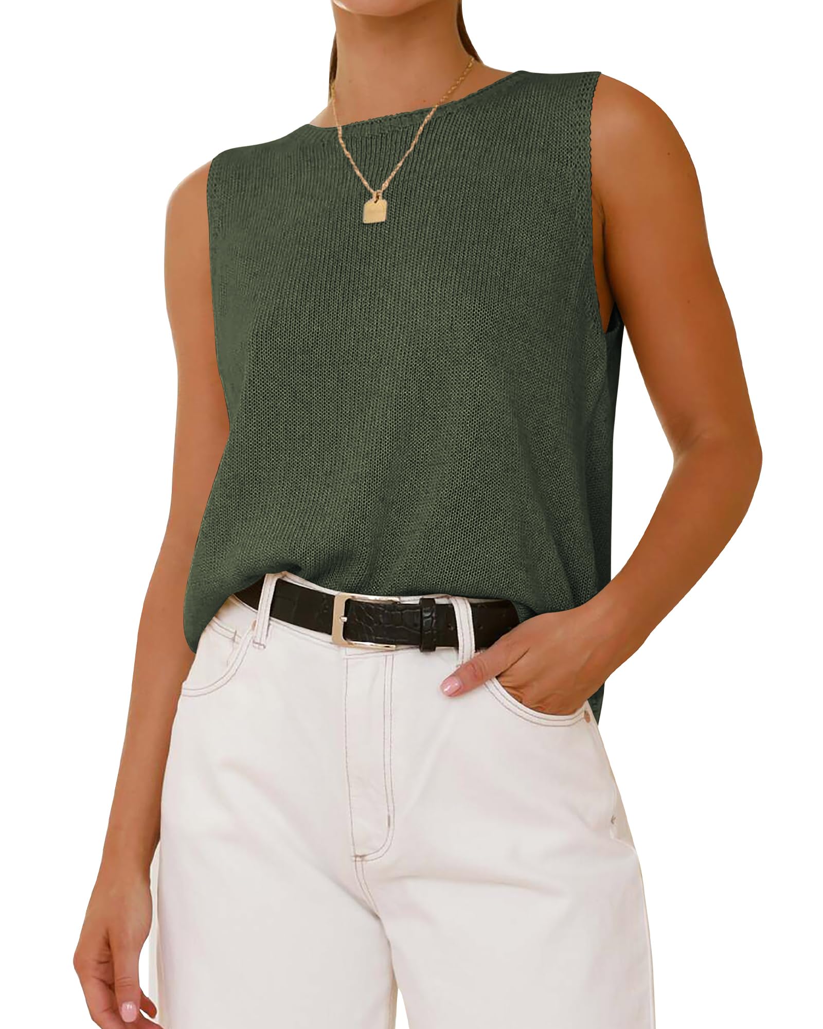 BTFBM Women's Sleeveless Sweater Vest 2025 Summer
