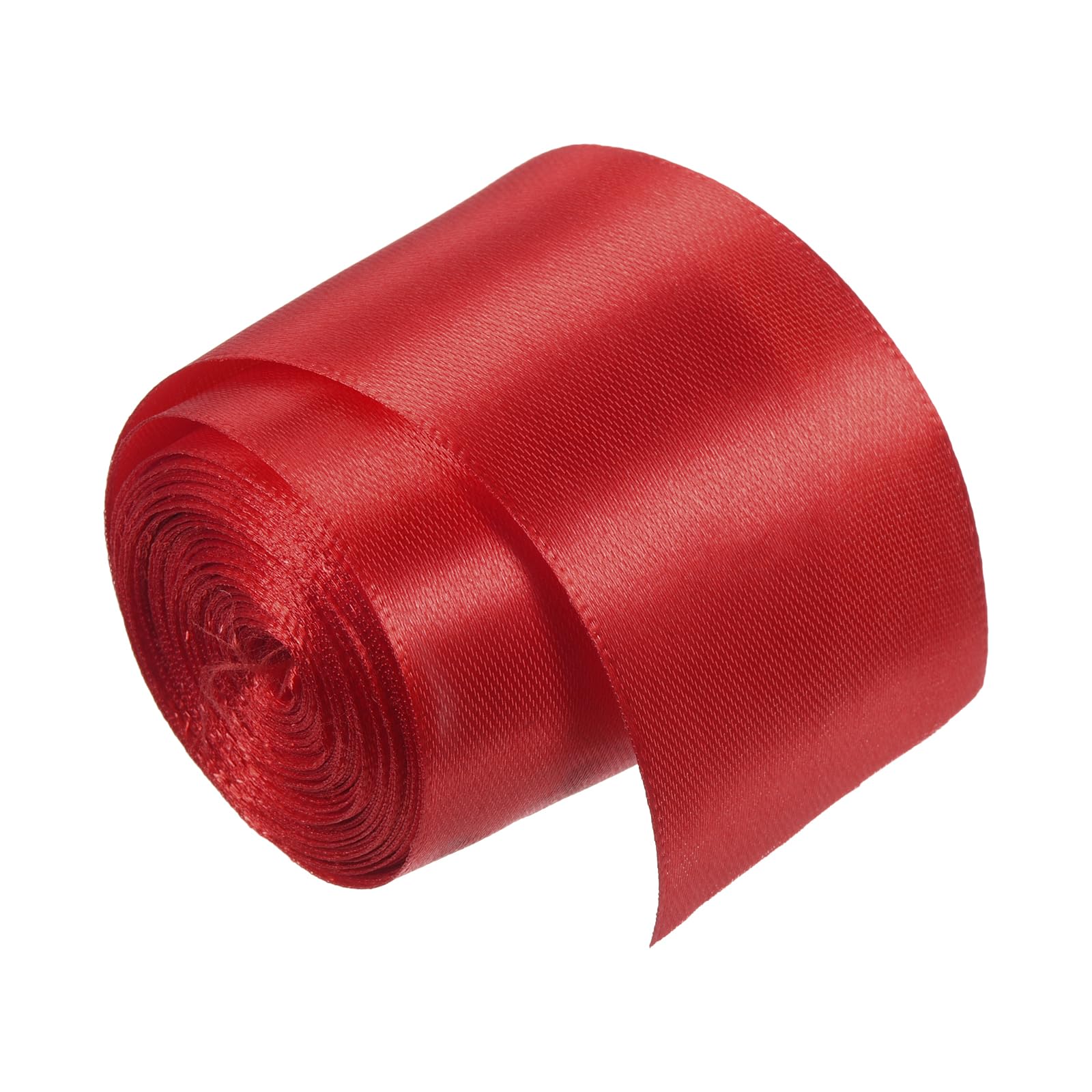 M METERXITY Finish Line Satin Ribbon - Durable Polyester Fabric Tape, Apply to Athletics Running Matches/Marathon Races (1.97", 32.8ft, Red)