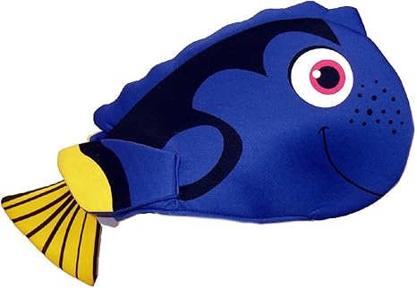 yellow and blue fish hat