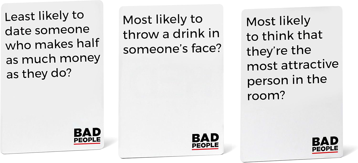 BAD PEOPLE - WHITE Expansion Pack (100 New Question Cards) - The Game You Probably Shouldn't Play - Image 4