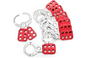 WUWEOT 8 Pack Lockout Tagout Hasp, Tamper-Proof Padlock Hasp, Stainless Steel Lock Out Tag Out Hasp, Impact-Resistant Loto Hasp with Extended Jaw (1.5 Inches)