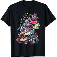 T-shirt Coloré Poisson Tropical Peint à La Main - Taille L Homme - Fruit Of The Loom - Neuf Sans étiquettes