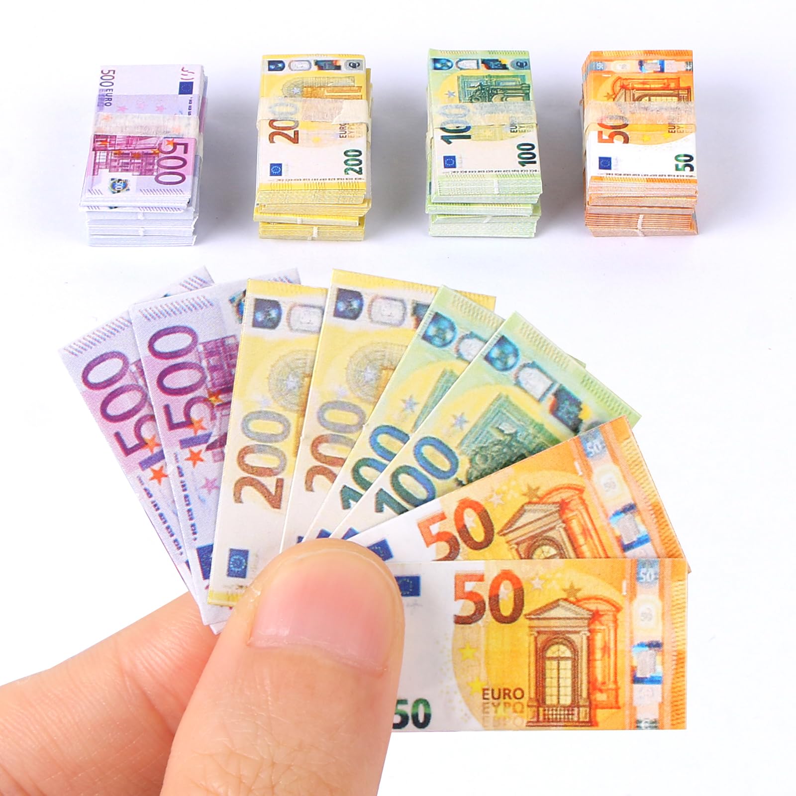 Photo 1 of 400 Pieces Dollhouse Miniatures Scene Model Mini Euros Play Prop 1:12 Dollhouse Accessories, 4 Styles