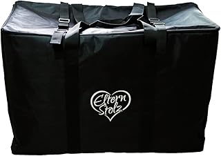 Gepolsterte Elternstolz Transporttasche Schwarz Für Kinderwagen, Buggys Und Autositze Buggy Stroller Bag z.B. Für Joie Mytrax Litetrax