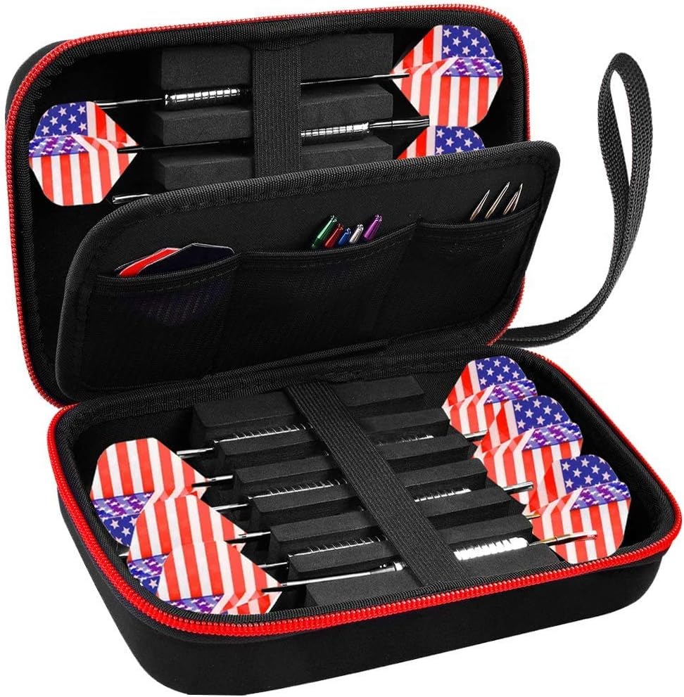 ALKOO Dart Case Holder Bag for Steel and Soft Tip Darts Set, Storage Organizer Holds 12 Darts