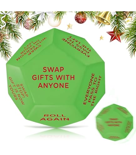 Would Yule Rather Holiday Dice Game - Retro Colorful Wood Composite Dice Set