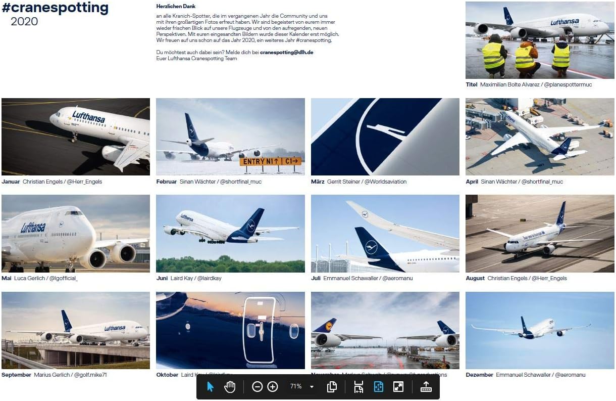 Dlh Lufthansa Cranespotting Wandkalender 2020 Din A3 Quer Limitierte Auflage Amazon De Burobedarf Schreibwaren lufthansa 4 monats kalender 2021