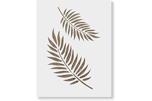 STENCIL REVOLUTION Palm Leaves Pattern Wall Stencil - Decorate Your Home for Less - Wall Stencils, Palm Leaves Stencil, Wall Paint Stencils, Accent Wall Stencil