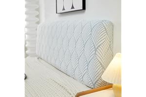 EFELIM Stretch Headboard Covers Full Queen King Size Bed Headboard Slipcover Jacquard Bed Head Cover Dustproof Protector for Upholstered Wood Headboard Cover (Blue,190-210cm/75-82.6in)