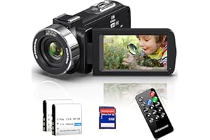 THPACIP Camcorder Video Camera 4K Ultra HD 80MP Vlogging Camera for YouTube 18X Digital Zoom Recorder IR Night Version 3.0" IPS HD Screen with Handheld Stabilizer, Microphone