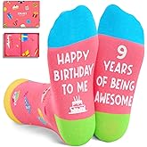 Zmart Birthday Gifts Idea for Girl - Preteen Socks for Kids Girl Age 8-12, Pink