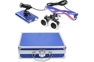 DY-409 5W Head Magnifier Adjustable Spotlight Headlight Matte Frame 2.5X/3.5X420mm Binocular Loupe Optical Glass with Aluminu