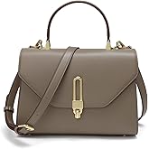 Top Handle Bag Fashion Leather Satchel Bag for Ladies, Zipper Pocket, Metal,Leather tote bag for Women.