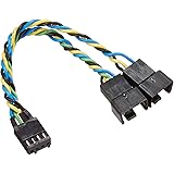 親和産業 ファンモーター用接続分岐ケーブル1:2 / 3ピン&4ピン(PWM)共用 長さ10ｃｍ 接続分岐ケーブル SS-FJCTC3&4-01