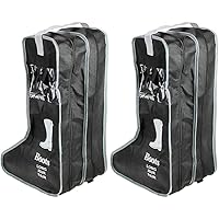LanHeng Portable 2 Packs,Tall Boots Storage/Protector Bag,Boots Cover (Black)